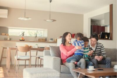 A happy family exploring new home options with Matt Cheney of Cheney and Co in DC MD and VA, enjoying the flexibility of today’s housing market.