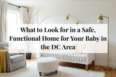 Parents preparing a safe and functional home environment for their baby in the DC area.