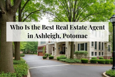 Traditional homes along a quiet street in the Ashleigh neighborhood of Potomac.