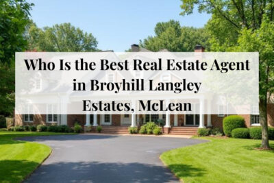 Traditional residential homes along a quiet street in Broyhill Langley Estates, McLean.