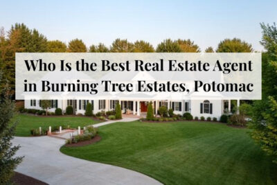 Estate-style homes with mature trees in Burning Tree Estates, Potomac.