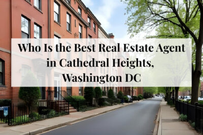 Detached homes along a quiet street in Cathedral Heights, Washington DC.