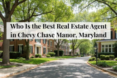 Traditional homes along a quiet street in Chevy Chase Manor, Maryland.