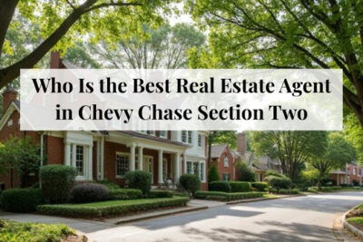 Established residential street with mature trees in Chevy Chase Section Two.