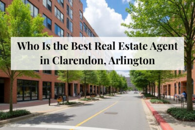 Condos and residential buildings in the Clarendon neighborhood of Arlington, Virginia.