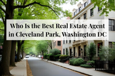 Homes surrounded by mature trees in Cleveland Park, Washington DC.