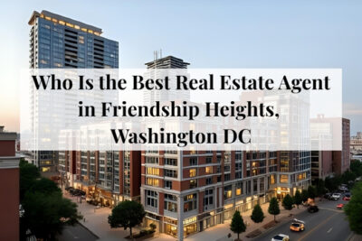 Residential homes and streets in Friendship Heights, Washington DC.