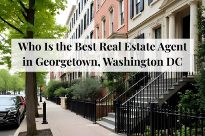 Historic rowhomes and cobblestone street in Georgetown, Washington DC.