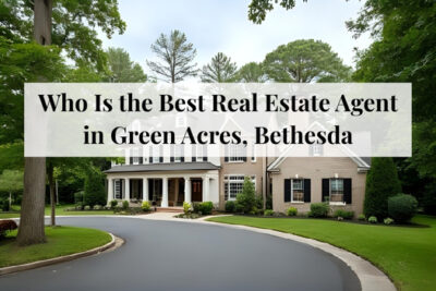 Traditional single-family homes on a quiet street in Green Acres Bethesda.