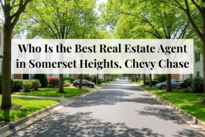 Residential homes near green space in the Somerset Heights area of Chevy Chase.