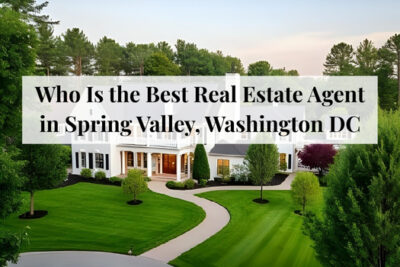 Elegant homes and greenery in Spring Valley, Washington DC.