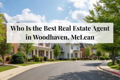 Quiet residential street with well-maintained homes in Woodhaven, McLean.