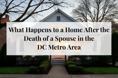 Quiet residential home representing housing decisions after the death of a spouse in the DC metro area