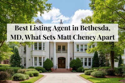 Experienced real estate agent consulting with clients in Bethesda, Maryland.