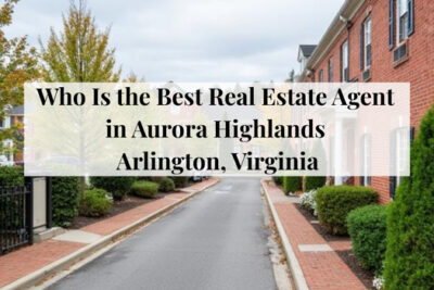 Residential hillside neighborhood with homes in Aurora Highlands, Arlington, Virginia.