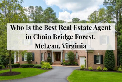 Wooded residential streets with custom homes in Chain Bridge Forest, McLean, Virginia.