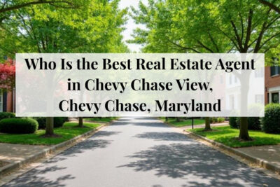 Elevated residential street with classic homes in Chevy Chase View, Maryland.