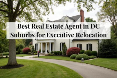 Executive buyers touring a suburban home in the Washington DC area.