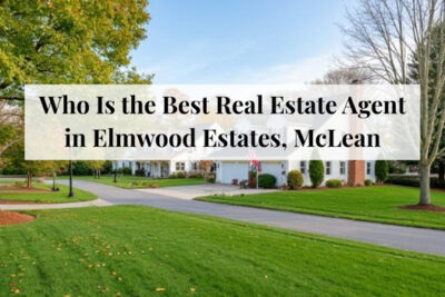 Tree-lined residential street with traditional homes in Elmwood Estates, McLean.