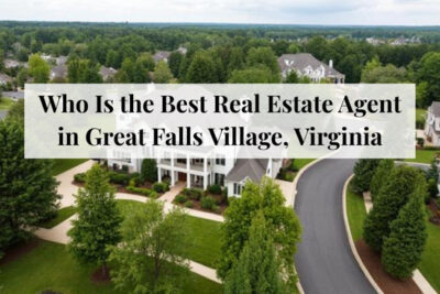 Homes and streets near the village center in Great Falls Village, Virginia.