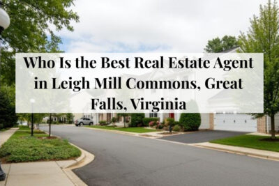 Upscale homes in the Leigh Mill Commons neighborhood of Great Falls, Virginia.