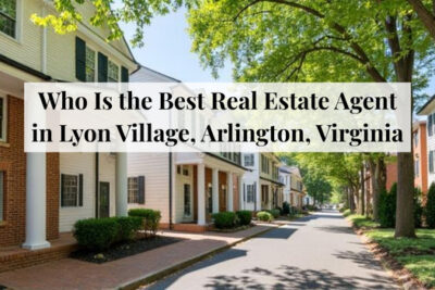 Tree-lined residential street with classic homes in Lyon Village, Arlington, Virginia.