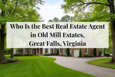 Estate homes on wooded lots in Old Mill Estates, Great Falls, Virginia.