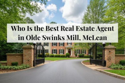 Custom homes surrounded by mature trees in Olde Swinks Mill, McLean.