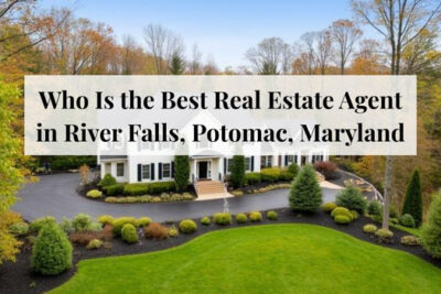 Luxury homes and landscaped streets in the River Falls community of Potomac, Maryland.