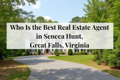 Estate homes on large wooded lots in the Seneca Hunt neighborhood of Great Falls, Virginia.