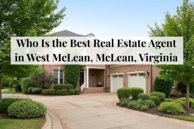Established residential street with larger homes in West McLean, Virginia.