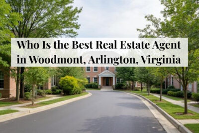 Residential street with single-family homes in the Woodmont area of Arlington, Virginia.