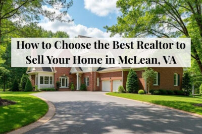 Homeowner meeting with a real estate agent to plan a home sale in McLean, Virginia.