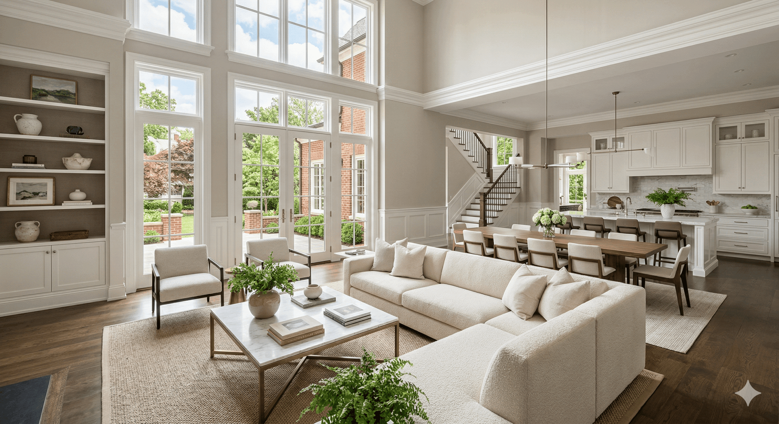 Bright staged home interior prepared for sale in DC metro area