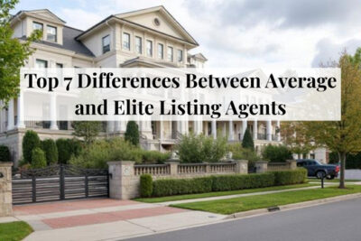 Comparison showing differences between average and elite real estate listing agents.