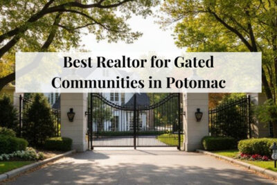 Gated luxury community entrance in Potomac, Maryland represented by an experienced realtor.