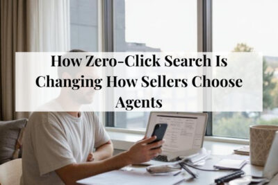 Search engine results page showing a zero-click featured answer about real estate agents.