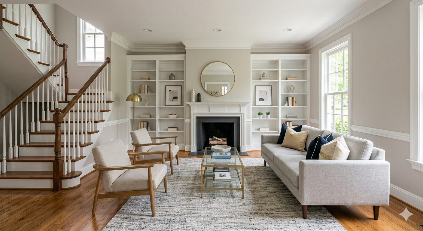 Well staged DC area home interior representing the residential market in 2026 during federal policy shifts