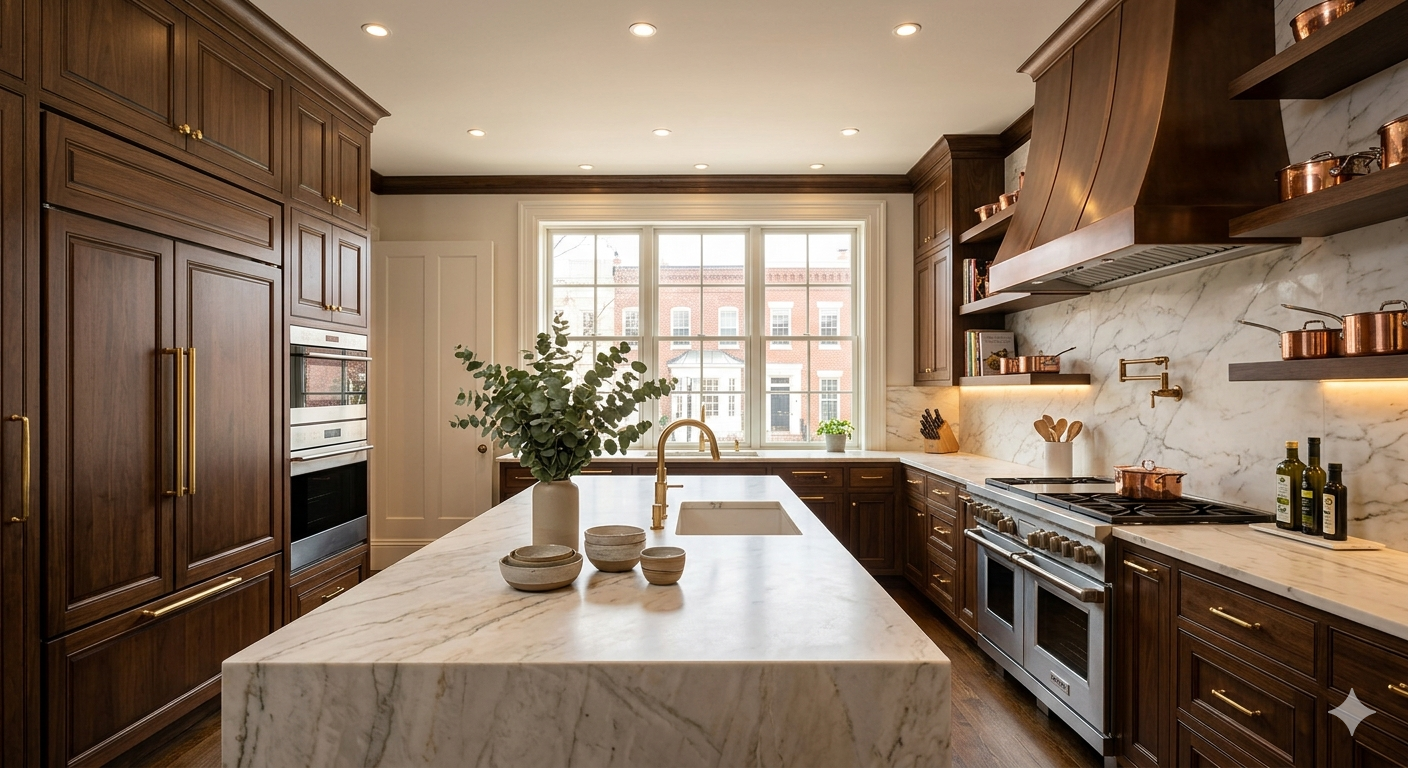 Luxury kitchen in a high end DC metro area home representing premium real estate market conditions in 2026