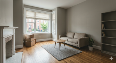 DC area row home interior representing sale of marital home at a loss during divorce in Washington DC