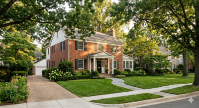 Established well-maintained family home in a mature DC metro area neighborhood representing retirement housing decisions