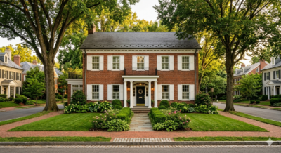 Classic brick home in a Washington DC neighborhood representing the timing decision of when to sell